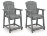 Sanctuary Beach Outdoor Counter Height Bar Stool (Set of 2) - Furniture 4 Less (Jacksonville, NC)