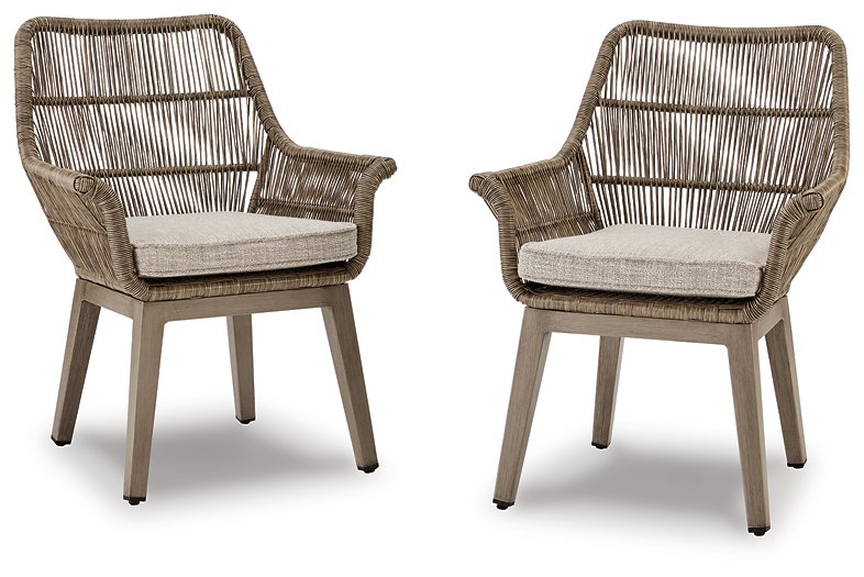 Beach Front Arm Chair with Cushion (Set of 2) - Furniture 4 Less (Jacksonville, NC)