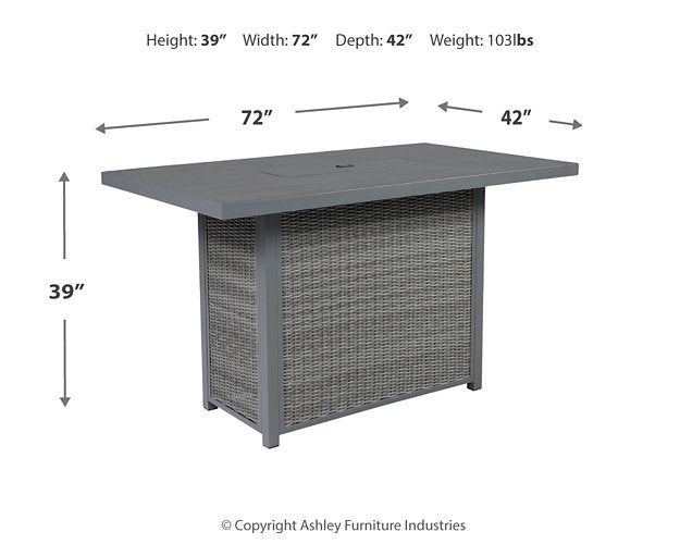 Palazzo Outdoor Counter Height Dining Table with 4 Barstools - Furniture 4 Less (Jacksonville, NC)