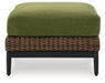 Horizon Hall Outdoor Ottoman with Cushion - Furniture 4 Less (Jacksonville, NC)