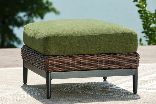 Horizon Hall Outdoor Ottoman with Cushion - Furniture 4 Less (Jacksonville, NC)