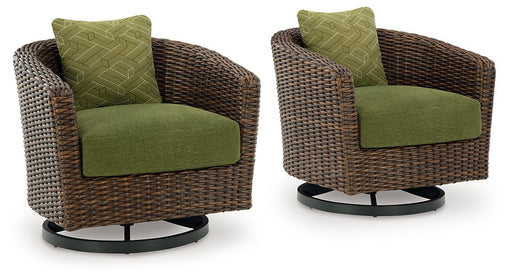 Horizon Hall Outdoor Swivel Lounge Chair with Cushion - Furniture 4 Less (Jacksonville, NC)