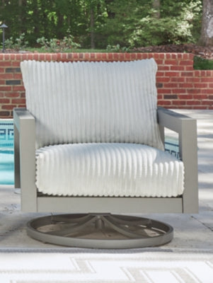 Hurley Park Outdoor Swivel Chair with Cushion - Furniture 4 Less (Jacksonville, NC)