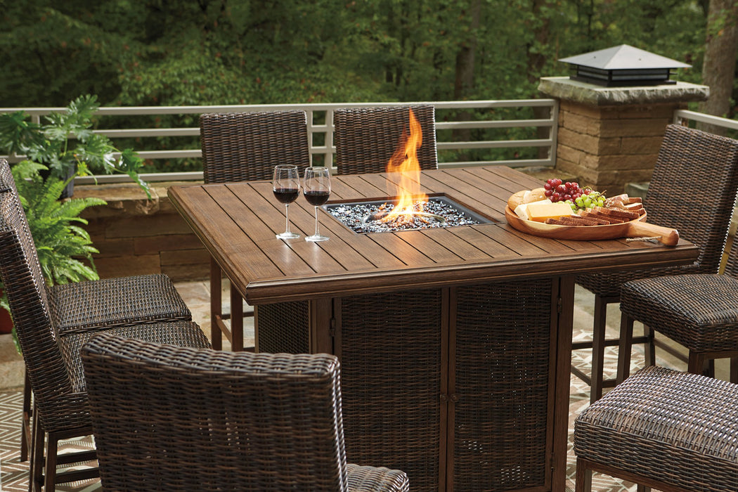 Paradise Trail Bar Table with Fire Pit - Furniture 4 Less (Jacksonville, NC)