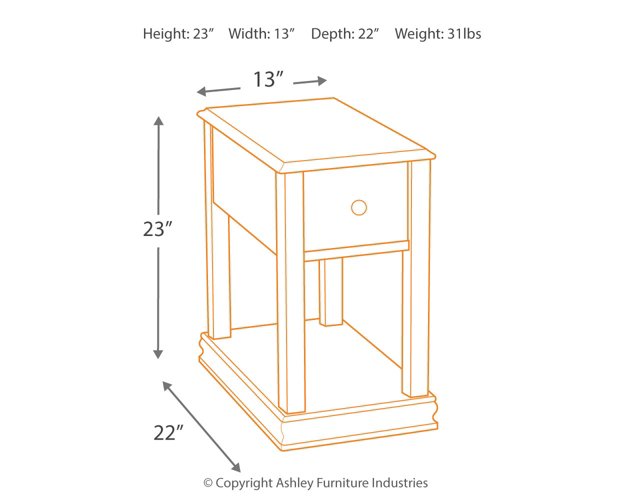 Breegin Chairside End Table - Furniture 4 Less (Jacksonville, NC)