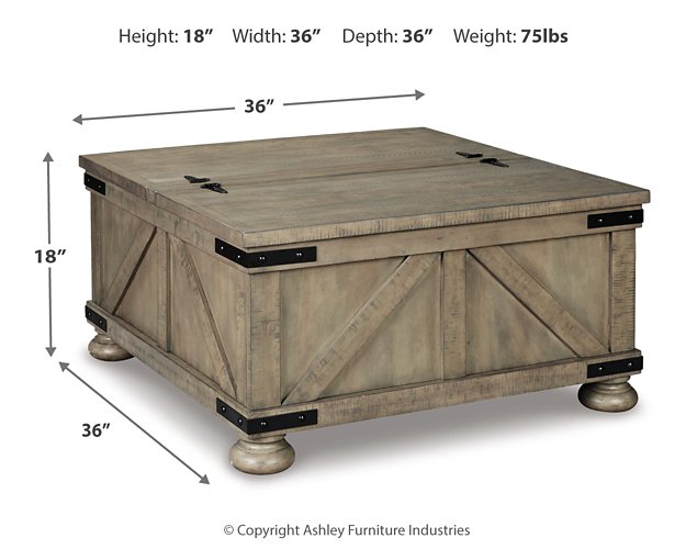 Aldwin Coffee Table With Storage - Furniture 4 Less (Jacksonville, NC)