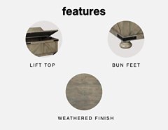 Aldwin Coffee Table With Storage - Furniture 4 Less (Jacksonville, NC)