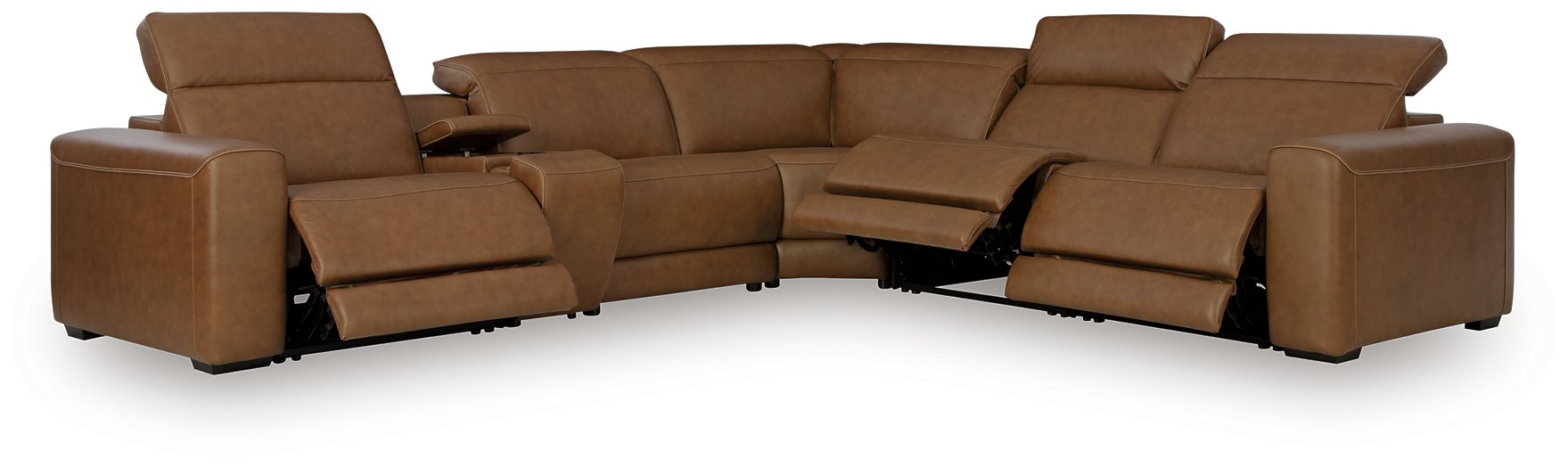 Magic Man 5-Piece Power Reclining Sectional - Furniture 4 Less (Jacksonville, NC)