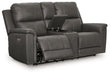 Bleckley Power Reclining Loveseat with Console - Furniture 4 Less (Jacksonville, NC)