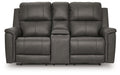 Bleckley Power Reclining Loveseat with Console - Furniture 4 Less (Jacksonville, NC)