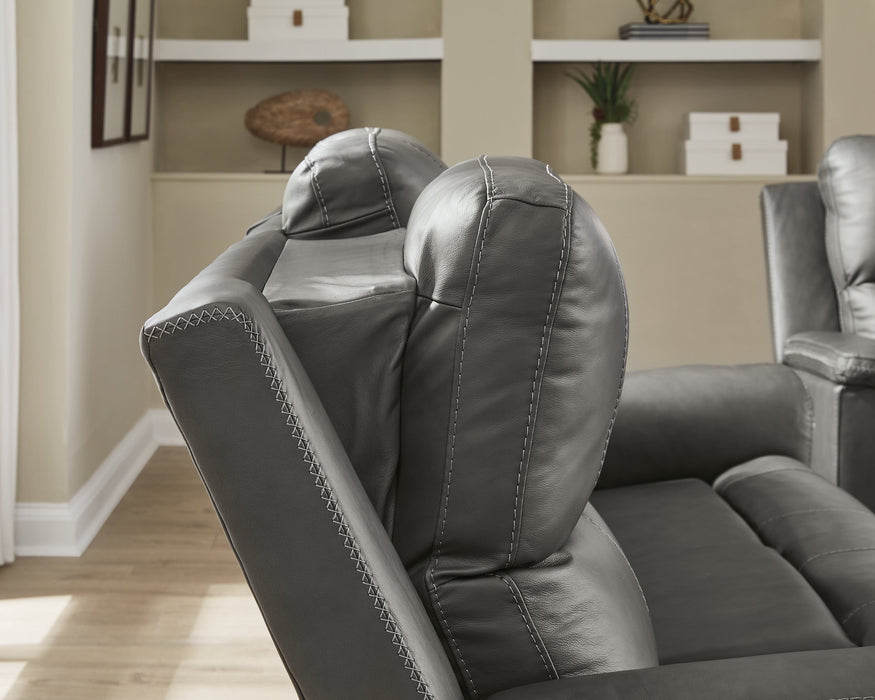 Bleckley Power Reclining Loveseat with Console - Furniture 4 Less (Jacksonville, NC)