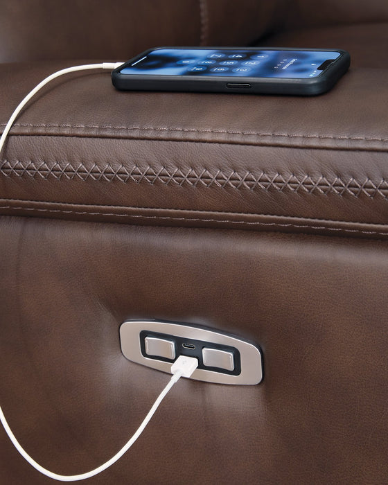 Bleckley Power Reclining Loveseat with Console - Furniture 4 Less (Jacksonville, NC)