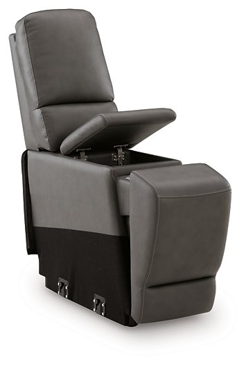 5Z - Pittson Power Reclining Sectional Loveseat with Console - Furniture 4 Less (Jacksonville, NC)