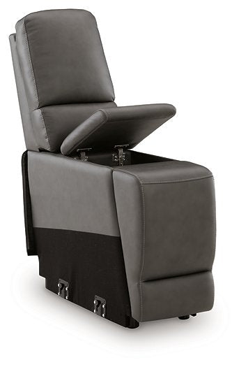 5Z - Pittson Power Reclining Sectional Loveseat with Console - Furniture 4 Less (Jacksonville, NC)