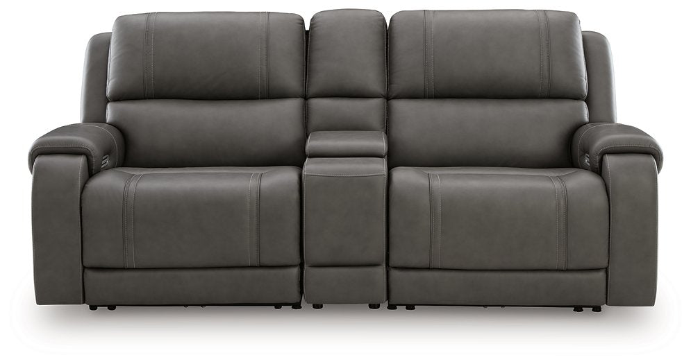 5Z - Pittson Power Reclining Sectional Loveseat with Console - Furniture 4 Less (Jacksonville, NC)