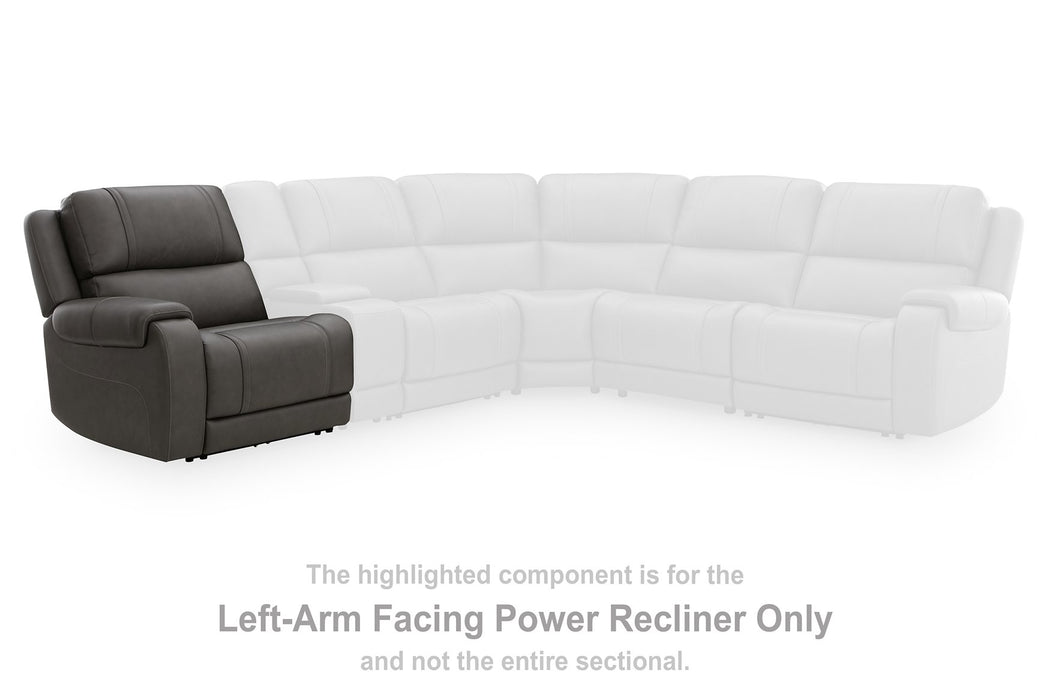 5Z - Pittson Power Reclining Sectional Loveseat with Console - Furniture 4 Less (Jacksonville, NC)