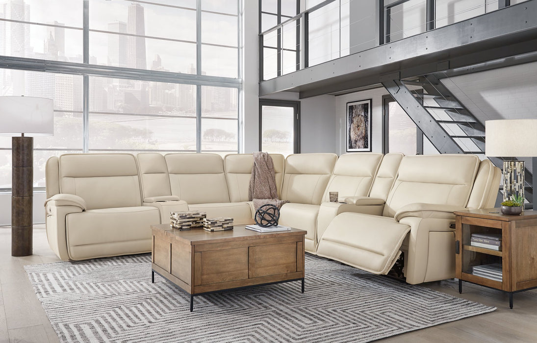 Double Deal Reclining Sectional with 2 Consoles - Furniture 4 Less (Jacksonville, NC)