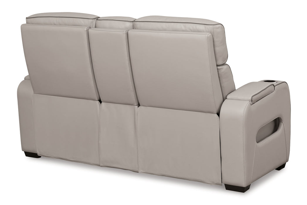 Boyington Power Reclining Loveseat with Console - Furniture 4 Less (Jacksonville, NC)