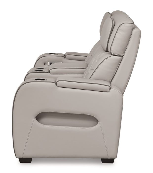 Boyington Power Reclining Loveseat with Console - Furniture 4 Less (Jacksonville, NC)