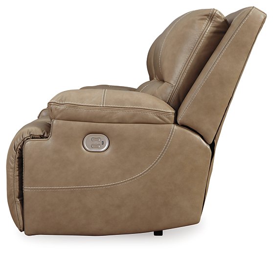 Ricmen Power Reclining Loveseat with Console - Furniture 4 Less (Jacksonville, NC)