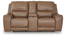 DeepWakes Power Reclining Loveseat with Console - Furniture 4 Less (Jacksonville, NC)
