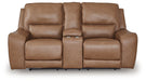 DeepWakes Power Reclining Loveseat with Console - Furniture 4 Less (Jacksonville, NC)
