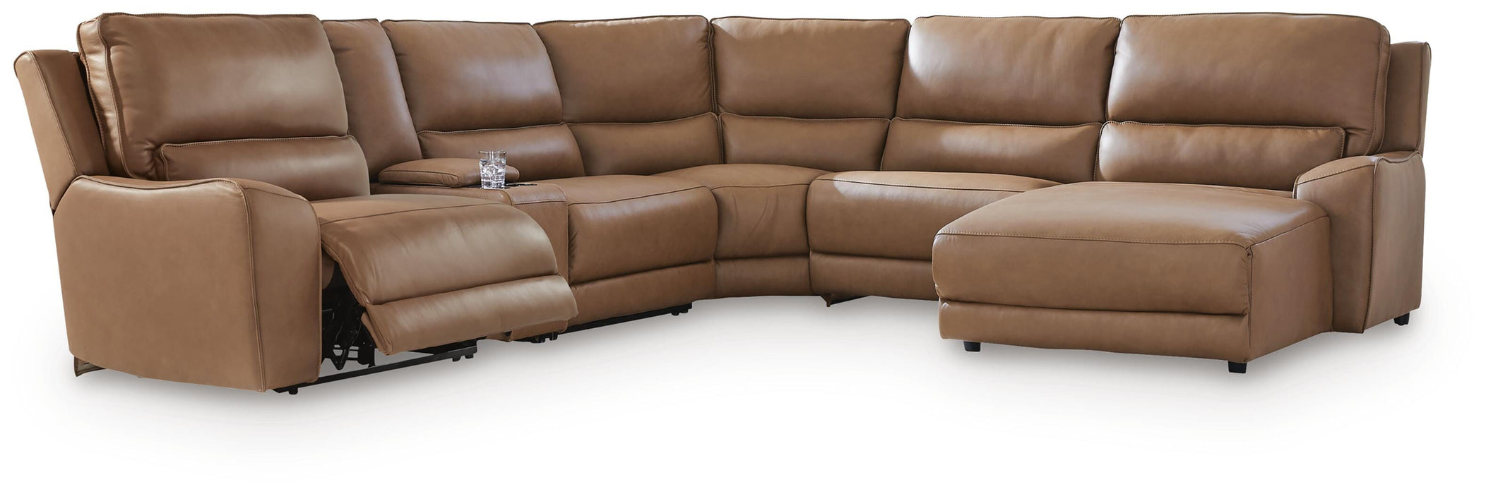 DeepWakes Power Reclining Sectional with Chaise - Furniture 4 Less (Jacksonville, NC)