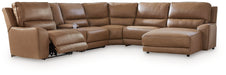 DeepWakes Power Reclining Sectional with Chaise - Furniture 4 Less (Jacksonville, NC)