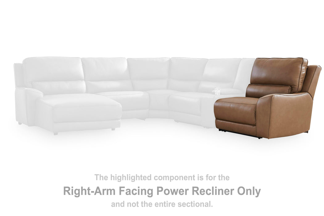 DeepWakes Power Reclining Sectional with Chaise - Furniture 4 Less (Jacksonville, NC)