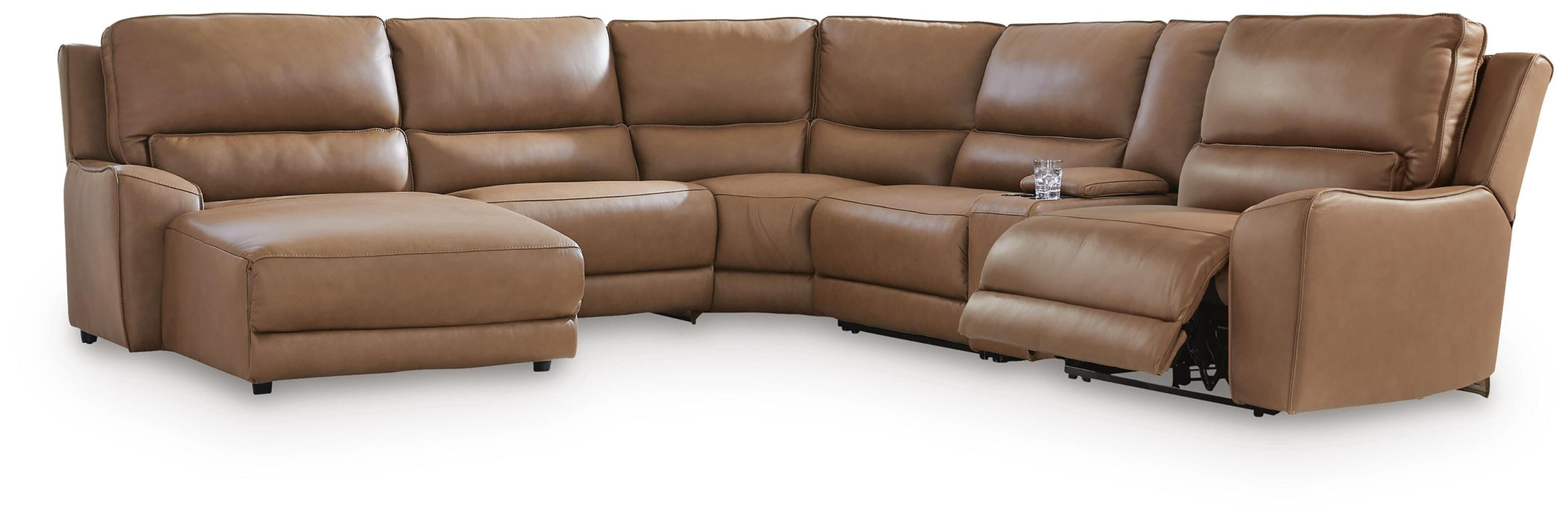 DeepWakes Power Reclining Sectional with Chaise - Furniture 4 Less (Jacksonville, NC)