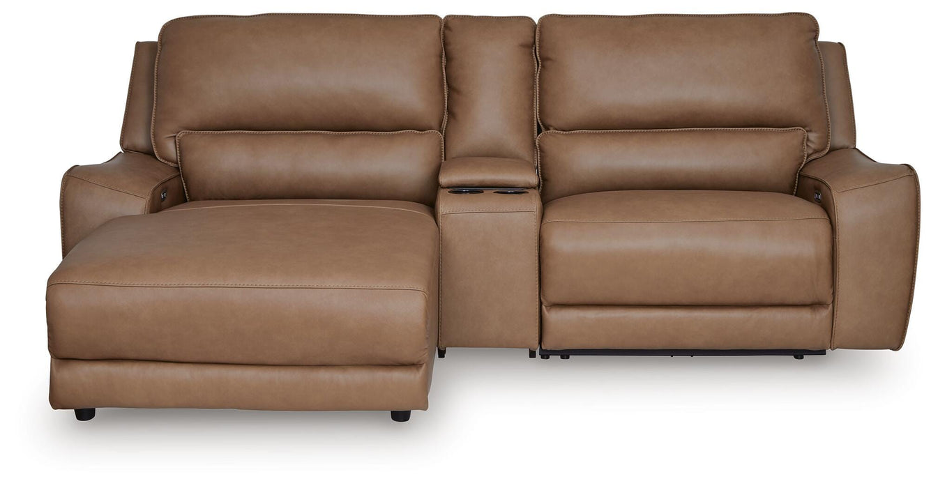 DeepWakes Power Reclining Sectional with Chaise - Furniture 4 Less (Jacksonville, NC)