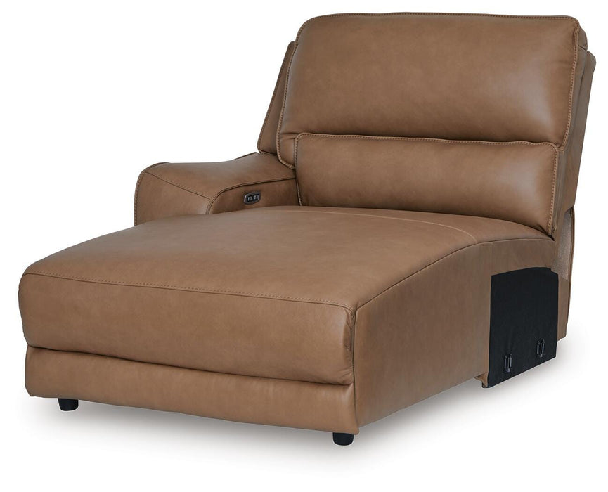 DeepWakes Power Reclining Sectional with Chaise - Furniture 4 Less (Jacksonville, NC)
