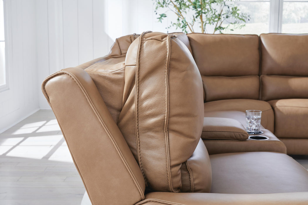 DeepWakes Power Reclining Sectional with Chaise - Furniture 4 Less (Jacksonville, NC)
