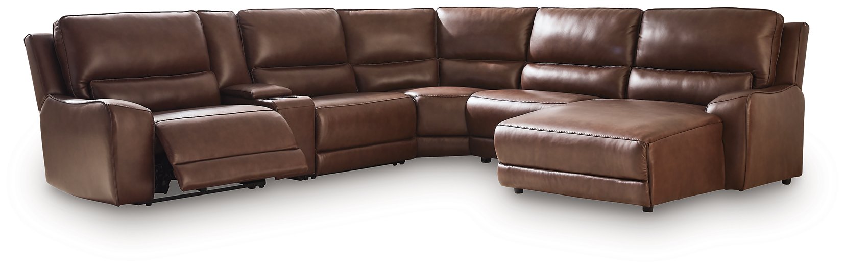 DeepWakes Power Reclining Sectional with Chaise - Furniture 4 Less (Jacksonville, NC)