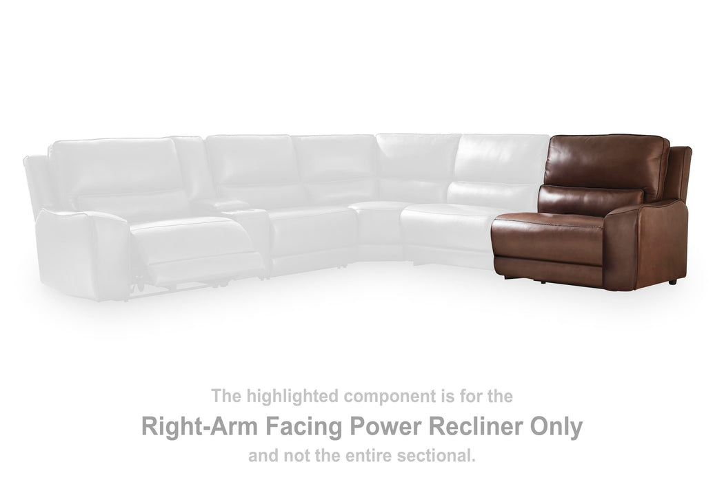 DeepWakes Power Reclining Sectional with Chaise - Furniture 4 Less (Jacksonville, NC)