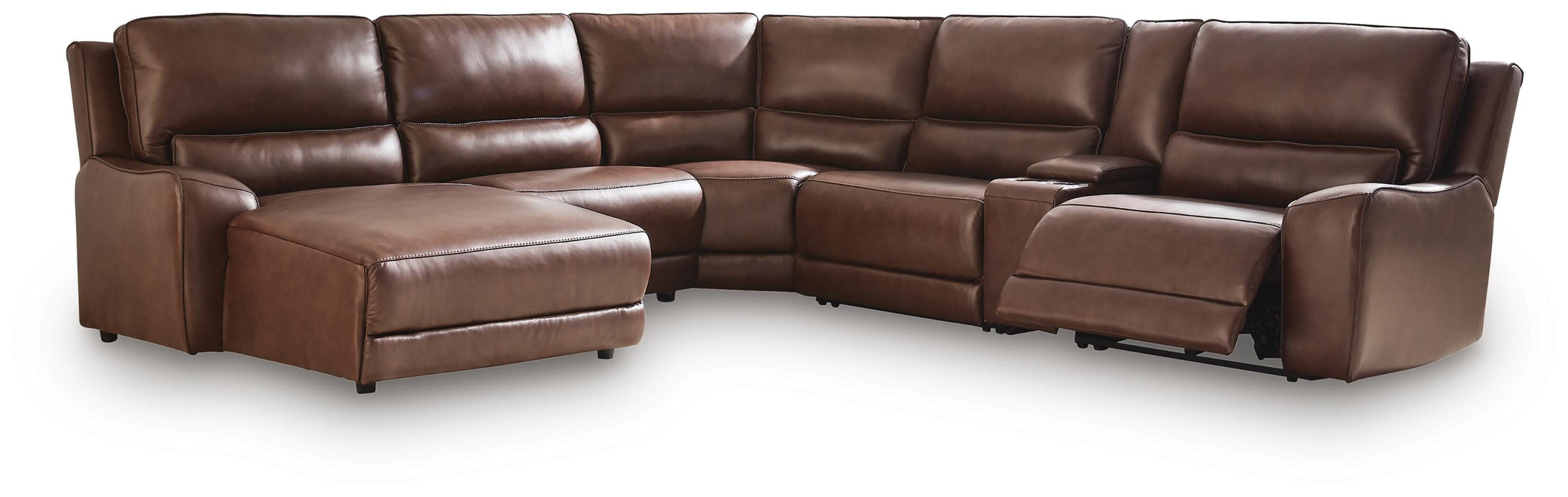 DeepWakes Power Reclining Sectional with Chaise - Furniture 4 Less (Jacksonville, NC)