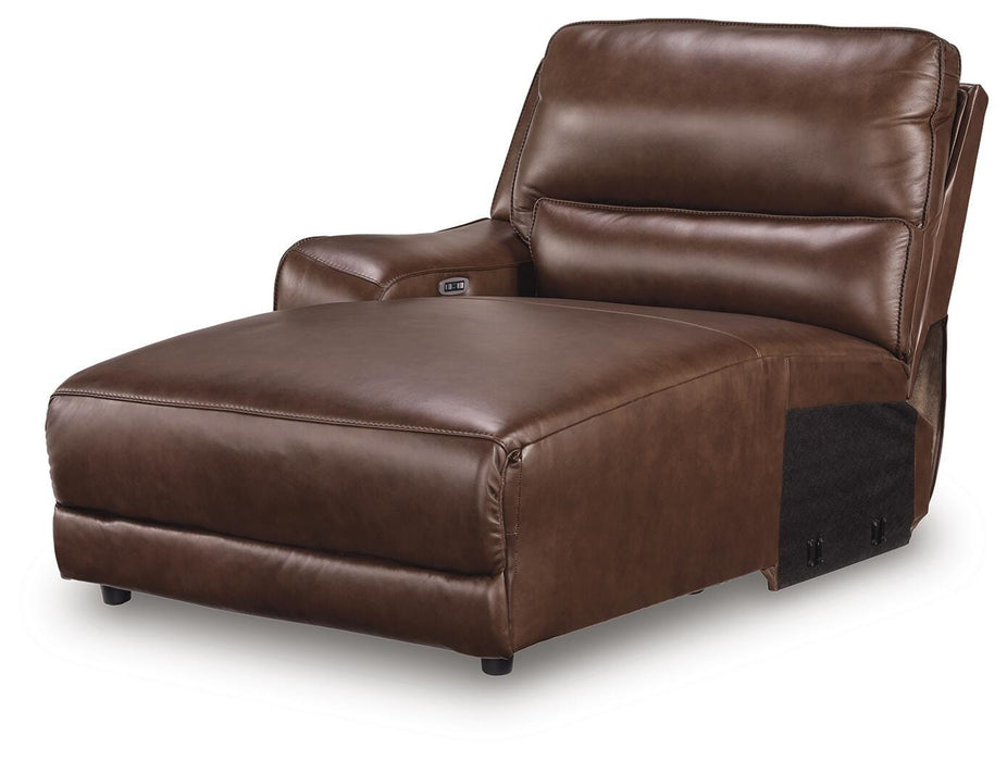 DeepWakes Power Reclining Sectional with Chaise - Furniture 4 Less (Jacksonville, NC)