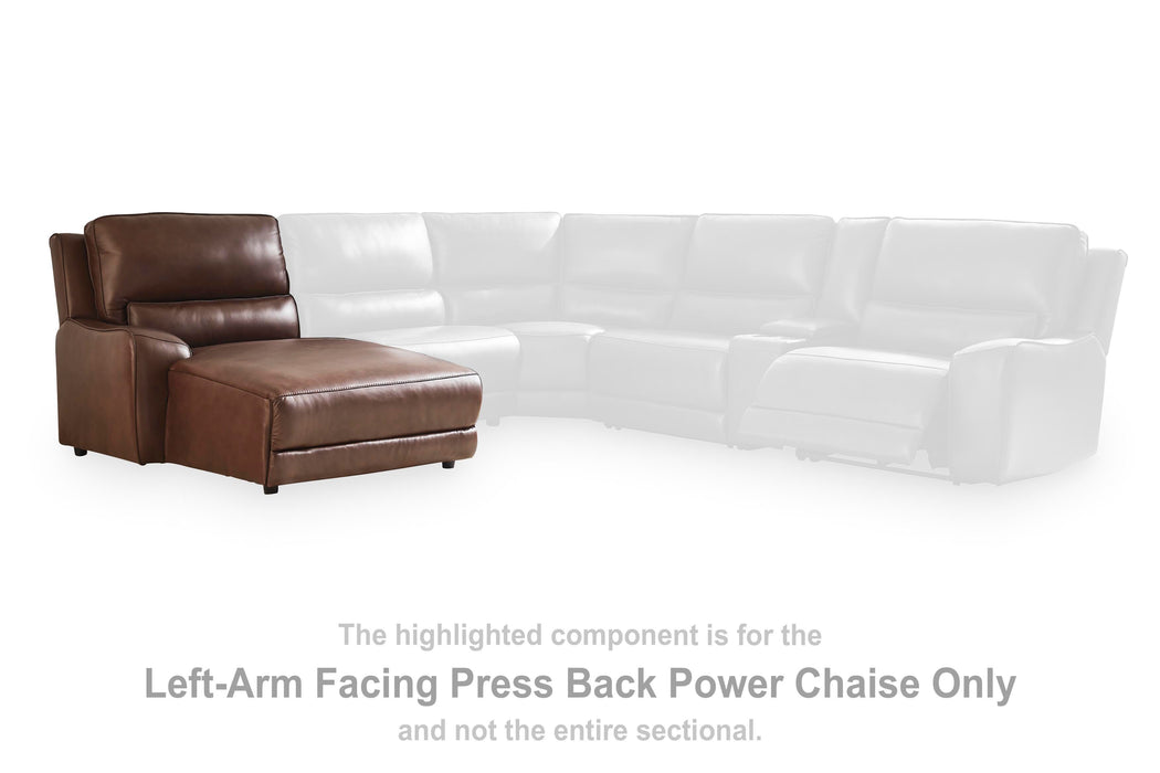 DeepWakes Power Reclining Sectional with Chaise - Furniture 4 Less (Jacksonville, NC)