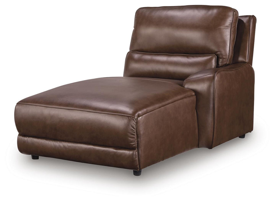 DeepWakes Power Reclining Sectional with Chaise - Furniture 4 Less (Jacksonville, NC)