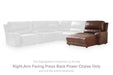 DeepWakes Power Reclining Sectional with Chaise - Furniture 4 Less (Jacksonville, NC)