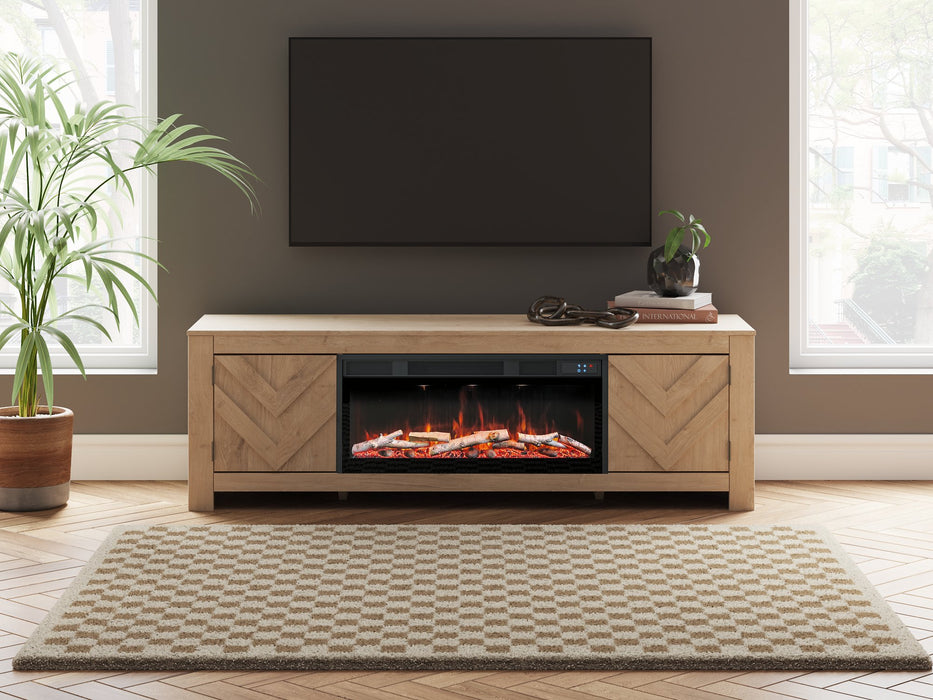 Cayboni 71" TV Stand with Electric Fireplace - Furniture 4 Less (Jacksonville, NC)