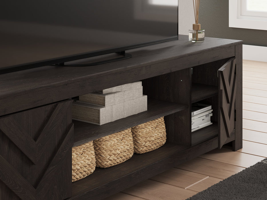 Cayboni 71" TV Stand with Electric Fireplace - Furniture 4 Less (Jacksonville, NC)