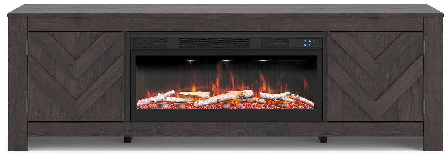 Cayboni 71" TV Stand with Electric Fireplace - Furniture 4 Less (Jacksonville, NC)