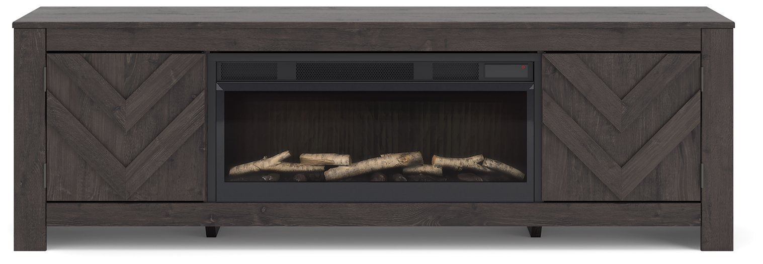 Cayboni 71" TV Stand with Electric Fireplace - Furniture 4 Less (Jacksonville, NC)