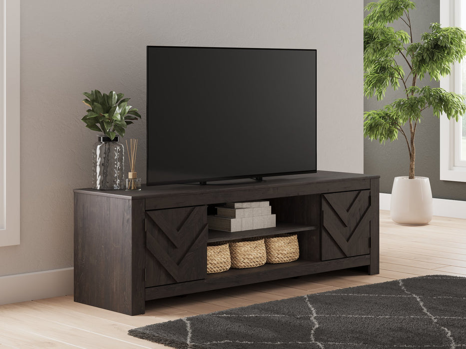 Cayboni 71" TV Stand with Electric Fireplace - Furniture 4 Less (Jacksonville, NC)