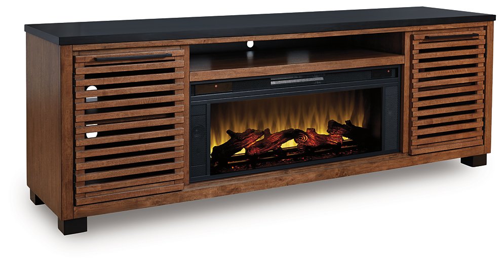Kallari 84" TV Stand with Electric Fireplace - Furniture 4 Less (Jacksonville, NC)