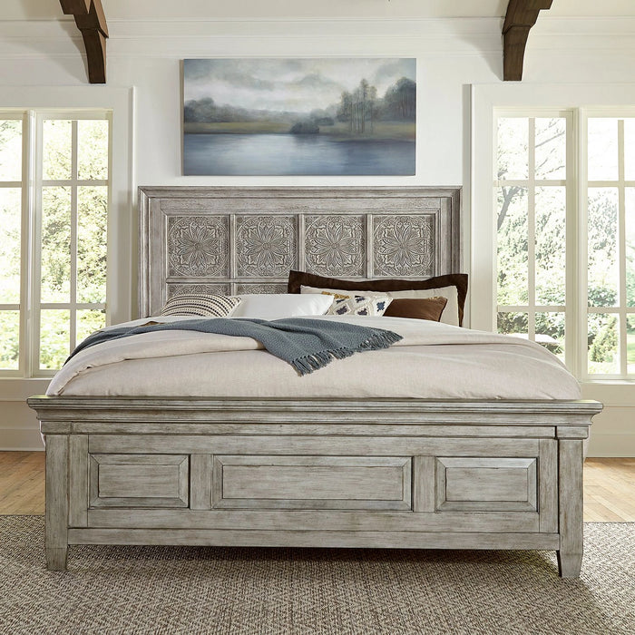 Heartland King Opt California Panel Bed, Dresser & Mirror, Chest image