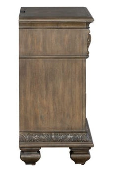 Liberty Furniture Carlisle Court Bedside Chest with Charging Station in Chestnut with Dusty Wax - Furniture 4 Less (Jacksonville, NC)