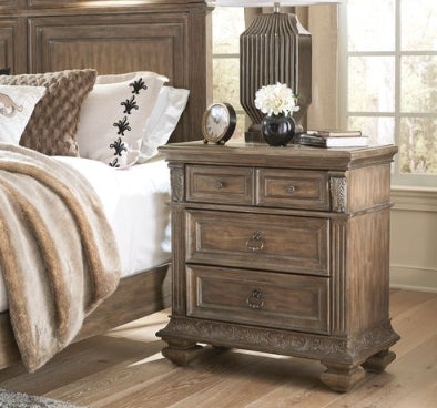Liberty Furniture Carlisle Court Bedside Chest with Charging Station in Chestnut with Dusty Wax - Furniture 4 Less (Jacksonville, NC)