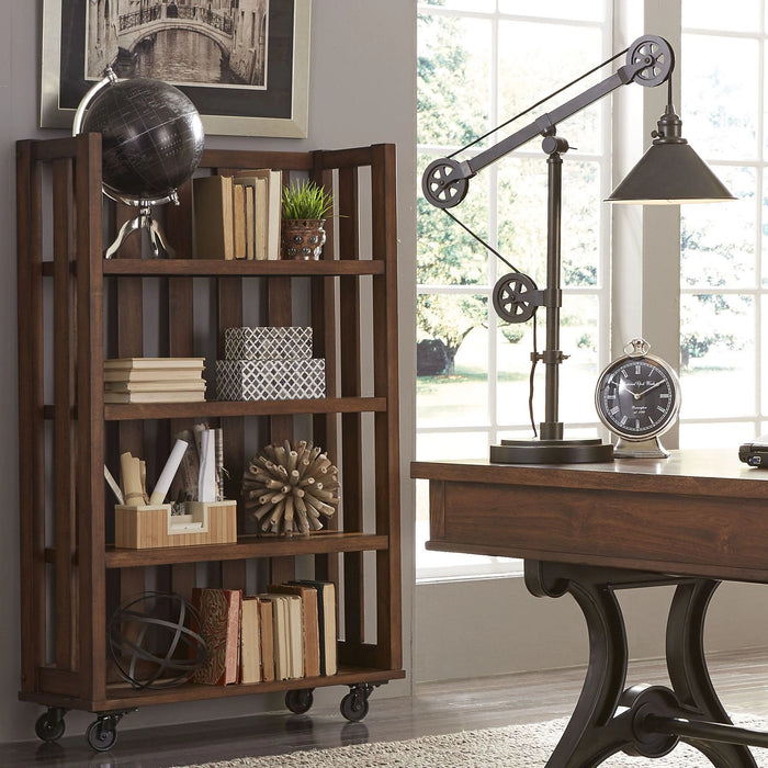 Arlington House Open Bookcase in Cobblestone Brown image